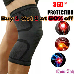 1/2 PCS Knee Brace Compression Sleeve Support Sport Joint Arthritis Pain Relief