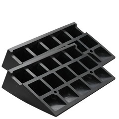 4.3″ Heavy Duty Rubber Driveway Ramp 2 Pack 15 Ton Load Capacity