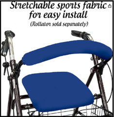 Top Glides Universal Soft Rollator Walker Seat and Backrest Blue ONLY Covers NEW