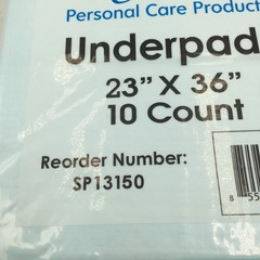 Secure Underpads 23×36 Lt Blue Disposable Bed Pads 10 Count Incontinence Chux