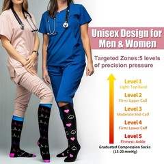 Bluemaple Compression Socks for Women & Men Large-X-Large, A-collocation03