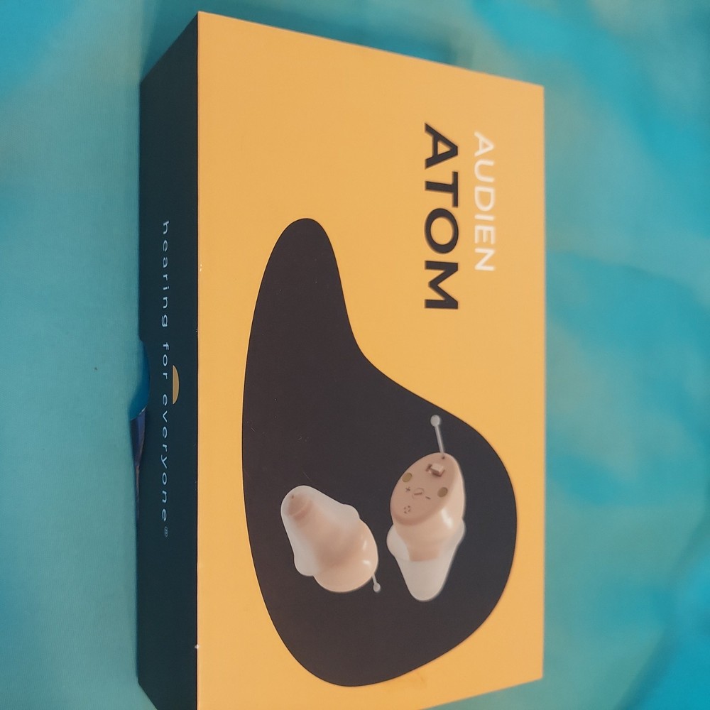 Audien ATOM Wireless Rechargeable Over The Counter Hearing Aid Open Box