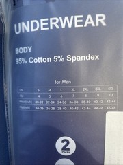 Karswatt Absorbent Cotton Urinary Incontinence Underwear X 2 Men Sz 3XL NWT