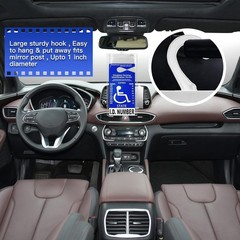 2x Handicap Placard Holder Auto Ultra Transparent Disabled Parking Permit Sign