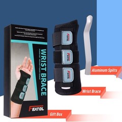 FEATOL Wrist Brace Hand Brace, Carpal Tunnel Small/Medium (Pack of 1), Black