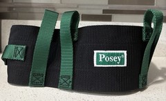 Posey Transfer Gait Belt With Quick-Release Buckle Black & Green 55” Adjustable