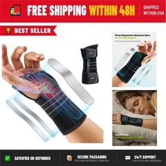 Rakiie Adjustable Carpal Tunnel Wrist Brace Left Hand – Medium Support
