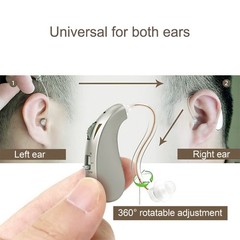 1 Pair Hearing Aids for Seniors Rechargeable Hearing Aid with Noise Cancelling