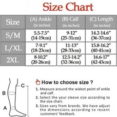 1 Pair Zipper Compression Socks Support Graduated Stockings Mens Women 20-30mmHg