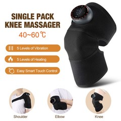 Electric Knee Massager Shoulder Brace with 5 Vibration Modes, 5 Heating Levels