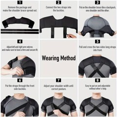 Double Shoulder Brace Torn Rotator Cuff Adjustable Support Sleeve Pain Relief