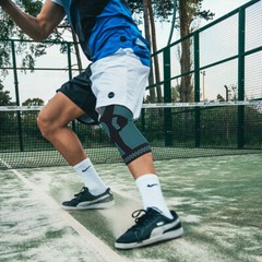 Silicone Knee Sleeve Compression Brace Support Gym Joint Pain Arthritis Relief