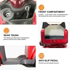 1000W Heavy Duty Senior Mobility Scooter 60V 20Ah 37 miles Long Range 500lbs