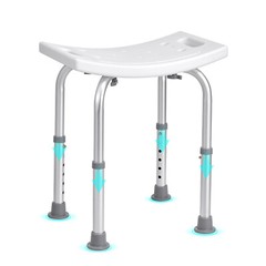 VEVOR Shower Chair Seat 350lb Bath Stool Padded Height Adjustable Bathtub Shower