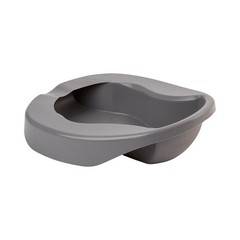McKesson Pontoon Bedpan 15 L Inch Plastic Graphite 1 Each 56-80217A
