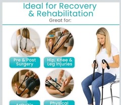 Vive Leg Lifter Strecher Strap Black, Physical Therapy, Strength Training