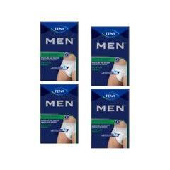 TENA Men Super Plus Incontinence Protective Underwear S/M 16 Count – Pack of 4