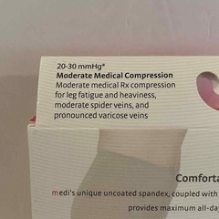 Medi Assure Compression Stocking SiliconeDot Band Thigh Beige 20-30 mmHg Reg