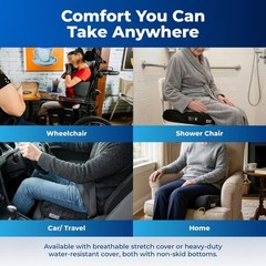 Inflatable Air Cell Seat Cushion 18″x16″ – Adjustable Firmness, Non-Skid, Portab