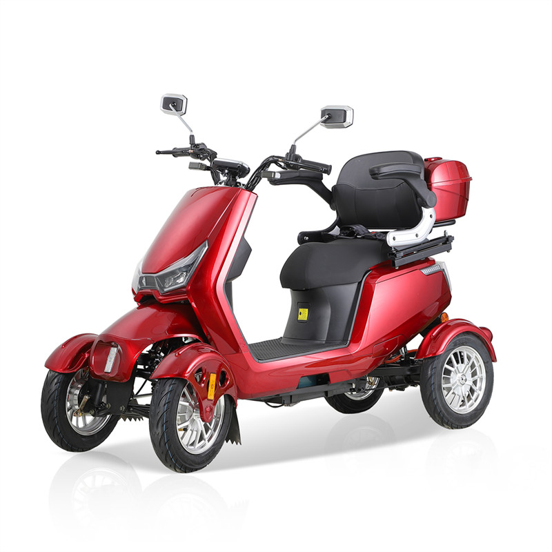 Heavy Duty 4 Wheels Mobility Scooter 3 Speed 800W 31 Miles 440lb Capatity Red