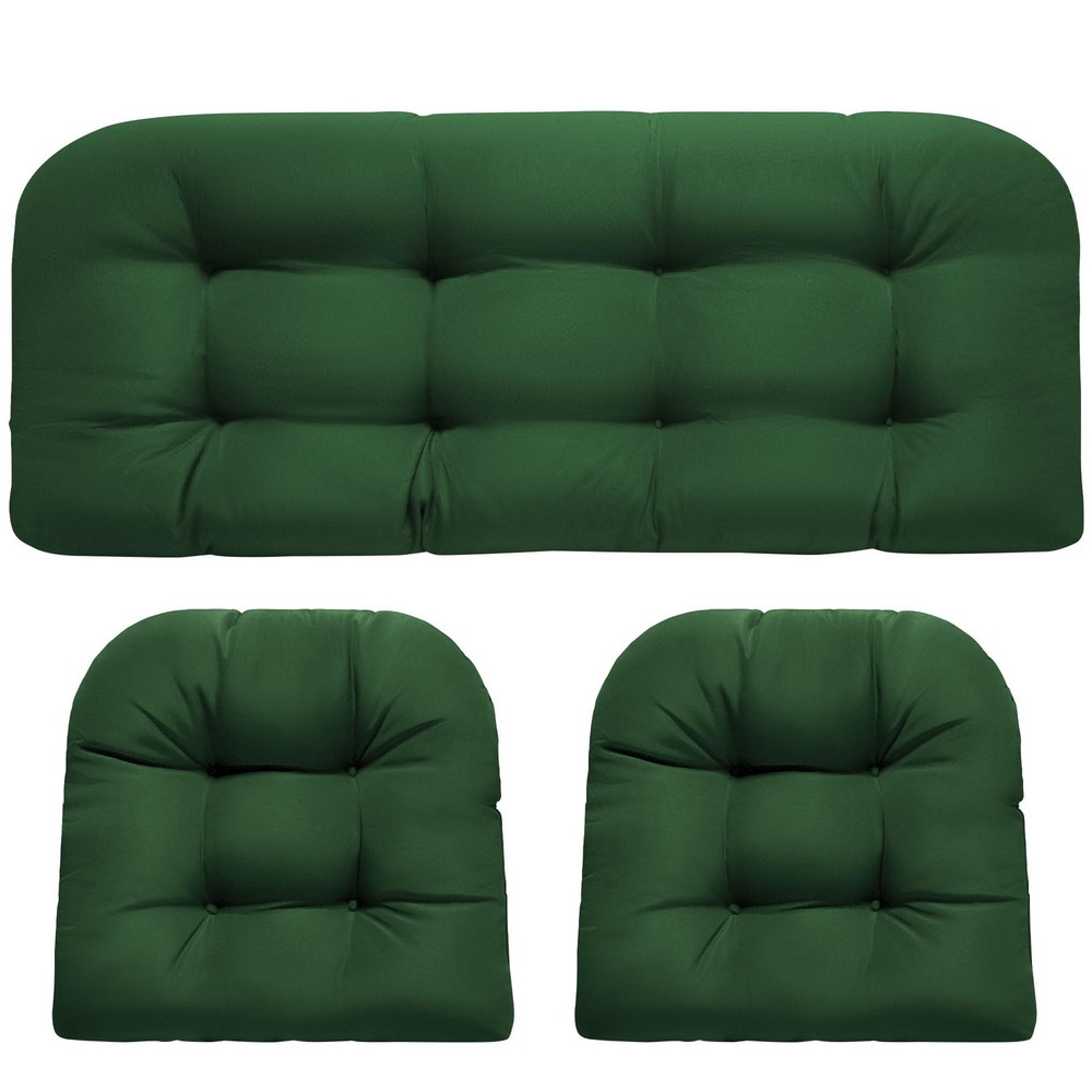 DANGHOOGY Wicker Chair Cushions, Waterproof Cushion, Green