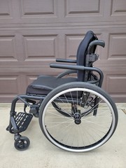 UPGRADED* Quickie Nitrum Rigid Frame Wheelchair 16″X18″ Used Black 16″ x 18″