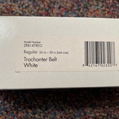 *Brand NEW* Body Sport ~ Deluxe Trochanter BELT ~ 26 In -38 In White ZRB147reg