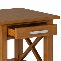 Simplihome Kitchener End – 21 Inch Wide Solid Wood Square Accent Drawer And