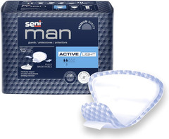 Man Active Guards, Male Incontinence Bladder Control Pads, 7-1/2″ X 9-3/10″, 15