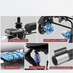 Foldable Intelligent Electric Power Mobility Wheelchair Power Chair All Terrain