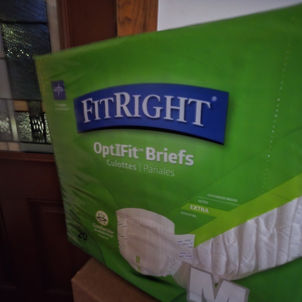 FitRight OptiFit Briefs Medium M 17 Count Extra Absorbency New Incontinence