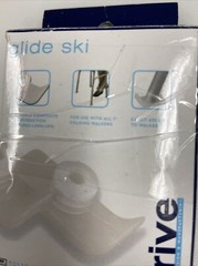 Pair Drive Brand White Glide Ski Plastic Add On To 1″ Folding Walkers