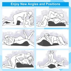 BCZETIH Adult Widened Intimacy Position Sex Pillow for Dark Grey, Grey