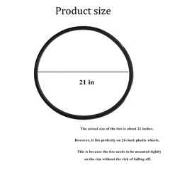 Wheelchair Rear Wheel Replacement Tire, 24 „X 1“ Universal FlatFree Polyureth…