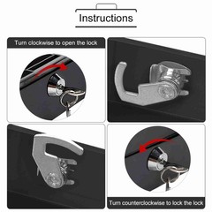 1Pc Mini Portable Iron Petty Lockable Cash Money Safe Security Box