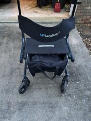 Blue Upright Walker For Seniors. Used Once. Comes With Tote bag.