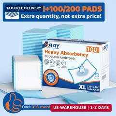 100 Count Disposable Bed Pads 23″x36″,Premium Adults Incontinence Chucks Underpa