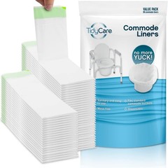 96 Unscented Disposable Commode Liners – Universal Fit for Portable Toilets
