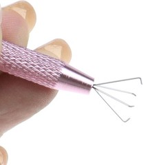 Stylish 2-Pack Mini Grabber Tools – Pink & Blue Claw Holders for Delicate Items
