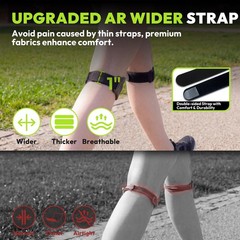 HANDBODE Patellar Tendon Support Strap, Black, 2 PCS Silicone Patella Straps