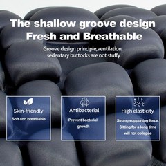 MTGKY Sondor Travel Cushion,Portable & Adjustable one for all, Round+black