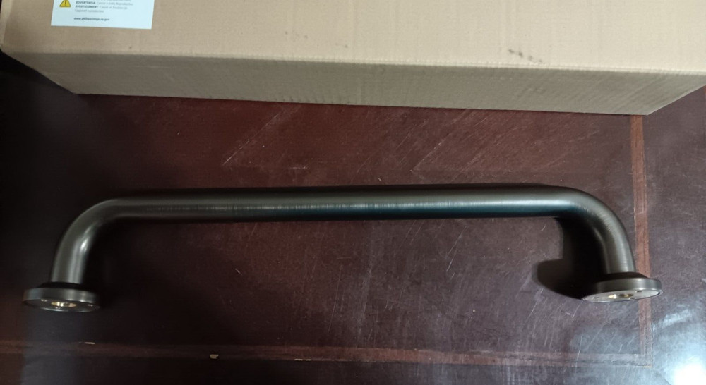 SIGNATURE HARDWARE LENOIR STANDARD GRAB BAR- OIL RUBBED BRONZE