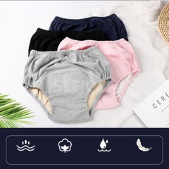 Cotton Incontinence Cloth Diaper Pants urine Leak-Proof for Women High Waisted
