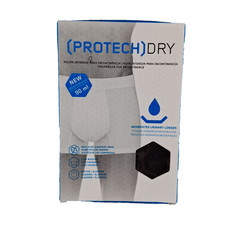 PROTECHDRY Men’s Black Washable Reusable Urinary Incontinence Cotton Boxer Sz M