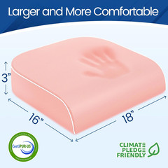 Memory Foam Seat Cushion Large 16×18″ Tailbone Relief Office Chair Cushion Pink