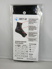 Thirty 48 Plantar Fasciitis Socks – Foot Compression Sleeves Black 1 Pair SMALL