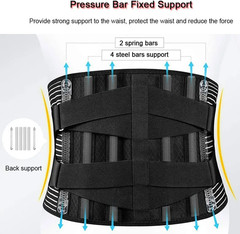 Adjustable Lumbar Support Belt for Lower Back Relief Waist Brace for Men & Women