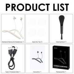 Bluetooth Hearing Aids for Seniors Digital Hearing Sound Amplifier Headset – NEW
