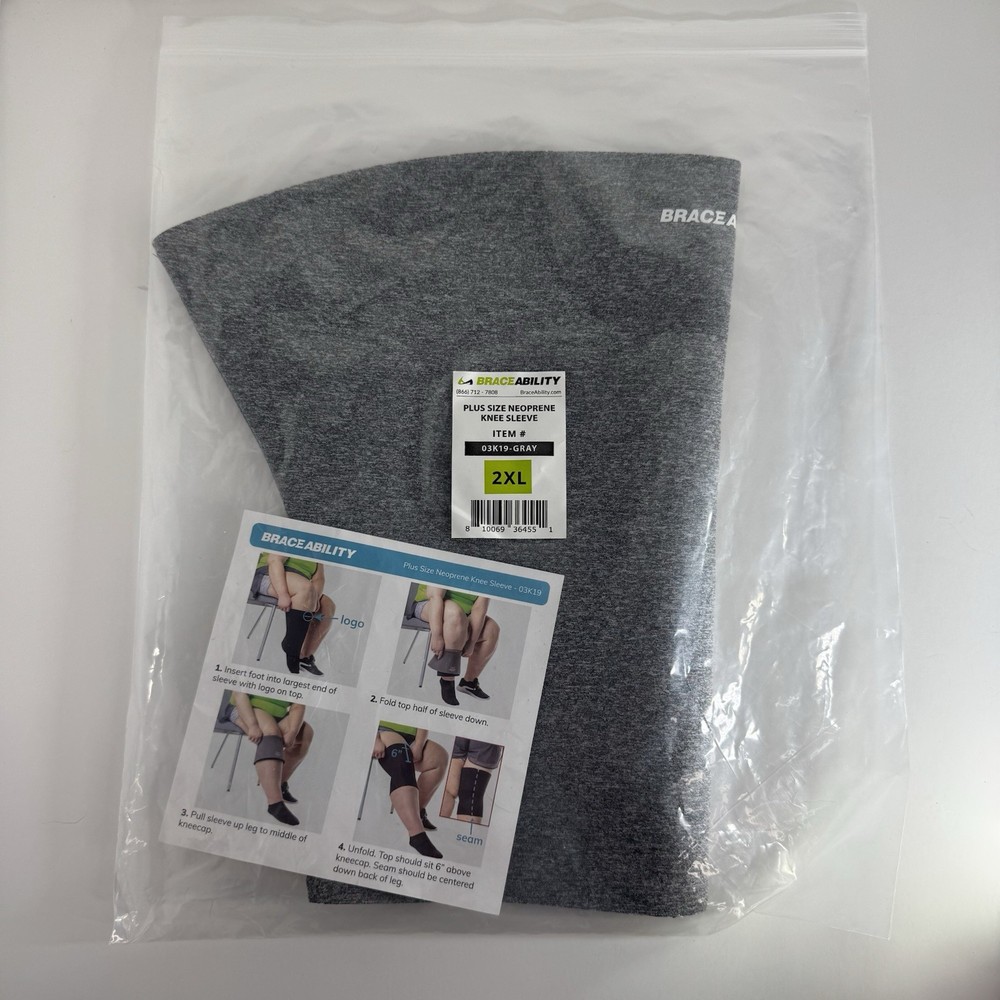 Plus Size Neoprene Compression Knee Sleeve XXL Support Brace for Bariatric New