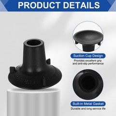 2Pcs 1″ ID Replacement Feet for Shower Chair Bath Seat Black